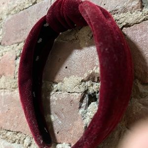 Lele Sedoughi dark red headband velvet